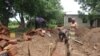 Construction workers set bricks in Chikwawa district, Malawi, in 2023. Malawi authorities say some Israeli employers plan to visit Malawi to recruit similar laborers. (Lameck Masina/VOA)