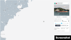 유엔 안보리 제재 선박인 북한 선적의 동산2호가 중국 방향을 향해 항해하고 있다. 자료=MarineTraffic