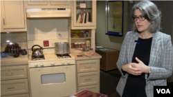 Diana Abouali, director of the Arab American National Museum, in the kitchen exhibit, in Dearborn, Michigan, Feb. 29, 2024.