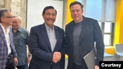 Pertemuan Menko Marves Luhut dengan CEO Tesla, Elon Musk di Washington DC, 5 Agustus 2023. (Foto: Kemenko Marves)