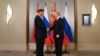 Chinese President Xi Jinping and Russian President Vladimir Putin attend a meeting on the sidelines of the Shanghai Cooperation Organization summit in Astana, Kazakhstan, on July 3, 2024. (Sputnik via Reuters)