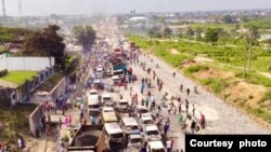 Yadda motoci suk kone (Hoto: Facebook/Siminalayi Fubara)