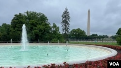 A scenic view from the South Lawn of the White House in Washington, May 10, 2024.