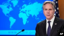 FILE - Menteri Luar Negeri Antony Blinken di Departemen Luar Negeri AS di Washington, D.C., 22 April 2024. (AP/Susan Walsh)