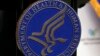 FILE - The seal for the US Department of Health and Human Services is displayed in Media, Pa., Sept. 15, 2017.