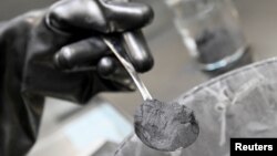 FILE - Graphite is pictured in Salzgitter, Germany, May 18, 2022. China, the world’s preeminent graphite supplier, said Oct. 20, 2023, that it would tighten export controls on the substance, which is key to construction of batteries used in electric cars.
