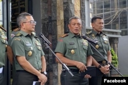 Pangdam XVII/Cenderawasih Mayjen TNI Izak Pangemanan, M.Han dalam konferensi Pers di Mabes TNI, Jakarta, 25 Maret 2024.(Facebook/kodam17cen)