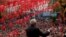 Kemal Kilicdaroglu, presidential candidate of Turkey's main opposition alliance, addresses his supporters during a rally ahead of the May 14 presidential and parliamentary elections, in Tekirdag, April 27, 2023.