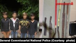 នគរបាលជាតិ​កំពុង​ចុះបង្ក្រាបសកម្មភាពក្មេងទំនើងនៅទូទាំងប្រទេសកម្ពុជា ខណៈអំពើហិង្សាក្នុង​ចំណោម​យុវជន​កំពុង​ក្លាយជាក្តីព្រួយបារម្ភដល់សន្តិសុខ​សង្គម។ (Courtesy photo of General Commissariat National Police)