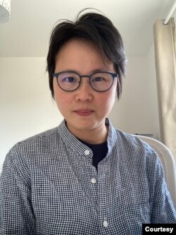 在英国的前香港剧团“六四舞台”创办人列明慧 (照片提供:列明慧)