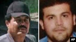 This combo of images provided by the U.S. Department of State show Ismael “El Mayo” Zambada, left, and Joaquin Guzman Lopez, a son of another infamous cartel leader, after they were arrested in Texas, the U.S. Justice Department said on July 25, 2024. 