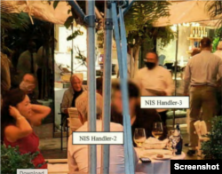 수미 테리 미 외교협회 선임연구원의 기소장에 첨부된 폐쇄회로(CC) TV 화면.