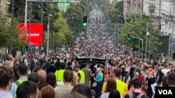 Sedmi protest "Srbija protiv nasilja" u Beogradu (Foto: VOA/Jovana Đurović)