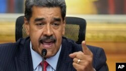 FILE: Venezuelan President Nicolas Maduro holds a news conference at the Miraflores presidential palace in Caracas, Venezuela, July 31, 2024.