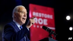 U.S. President Joe Biden speaks during an event on the campus of George Mason University in Manassas, Virginia, Jan. 23, 2024.