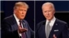 FOTO KOMBINASI - Donald Trump (kiri, saat itu menjabat sebagai Presiden AS) dan Joe Biden (saat itu mantan wapres AS), dalam debat pertama Capres AS di Case Western University dan Cleveland Clinic, di Cleveland, Ohio, 29 September 2020.