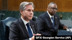 Menteri Luar Negeri AS Antony Blinken dan Menteri Pertahanan Lloyd Austin (foto: dok). 