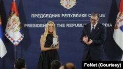 Modna kreatorka Verica Rakočević jedna je od dobitnica Sretenjskog ordenja (FoNet)