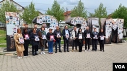 Srpski novinari u Gračanici, 3. maja 2024. godine.