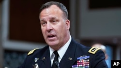 2023年3月16日，迈克尔·E·库里拉将军在华盛顿国会山举行的参议院委员会听证会上作证。