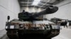 FILE - German-made Leopard 2 tanks are seen at a production facility in Unterluess, Germany, Feb. 12, 2024.