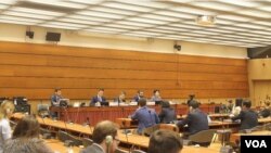 스위스 제네바에서 22일 유엔워치와 통일맘연합회가 유엔 인권이사회 부대행사로 공동 주최한 ‘북한의 인권’ 증언 및 토론회 (사진: 티머시 조 ‘북한 문제에 관한 초당파 의원 모임(APPG-NK)’ 사무국장 제공)