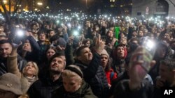 Protest koalicije Srbija protiv nasilja ispred Republičke izborne komisije (FoNet/AP)