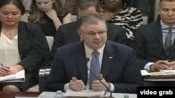 2023年2月28日，美国国务院亚太助卿康达(Daniel Kritenbrink) 在“应对中共进攻性行为的世代挑战”的听证会上发表讲话。（视频截图）