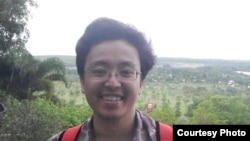  Chinese writer Ruan Xiaohuan, who ran the Program Think blog until his arrest in May 2021, is seen in a photo provided by his family.