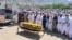 Locals attend funeral prayers for journalist Khalil Jibran on June 19, 2024, in Khyber district, Khyber Pakhtunkhwa province, Pakistan. Unidentified gunmen shot and killed Jibran on June 18, 2024. (Photo courtesy Aman Ali)