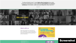 Skrinšot veb stranice organizacije "Medijska grupa YouthCast“.