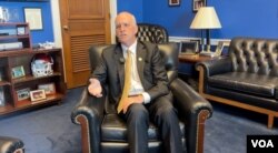 Congressman Adam Smith, top Democrat on the U.S. House Armed Services Committee, talks with VOA's Navbahor Imamova, Washington, May 1, 2024.