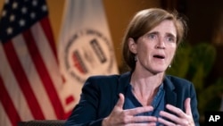 资料照片：美国国际发展署署长萨曼莎·鲍尔。(2022年8月4日)