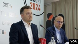 Konferencija za novinare pomatračke misije CRTA na kojoj su predstavljeni preliminarni nalazi o monitoringu izbornog dana i ocena kvaliteta procesa glasanja (foto: Milica Vučković / Fonet)