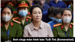 Bà Trương Mỹ Lan tại toà án hôm 11 tháng 3.