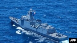 BRP 'Antonio Luna' berpartisipasi dalam Kegiatan Koperasi Maritim Multilateral pertama antara Filipina, AS, Australia dan Jepang, di Laut China Selatan, 7 April 2024. (Foto: AFP)