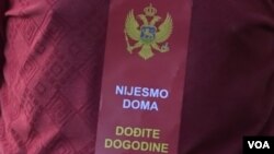 Protest građana u Podgorici koji traže odlaganje popisa, 23. oktobar (Foto: VOA)