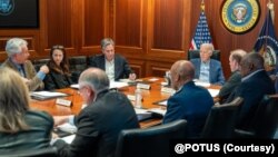 조 바이든 대통령이 13일 이란의 이스라엘 공격과 관련해 회의를 진행하고 있다. 출처=X(옛 트위터)