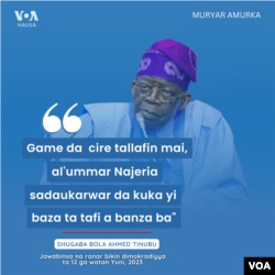 Jawabin Tinubu