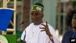 Sabon shugaban kasar Najeriya Bola Ahmed Tinubu. 