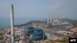 Pembangunan baru PLTU Suralaya di Cilegon, Banten. (Foto: AFP)