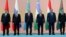 FILE - From left, the Kyrgyz, Russian, Kazak, Uzbek, Tajik and Turkmen presidents are pictured before the Russia-Central Asia Summit in Astana, Kazakhstan, Oct. 14, 2022. (Kazakhstan's President Press Office via AP)