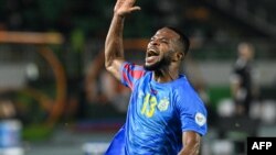 Meschack Elia célèbre son but contre l'Egypte, le 28 janvier 2023.