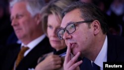 Predsednik Srbije Aleksandar Vučić na forumu u švajcarskom Davosu (Foto: REUTERS/Denis Balibouse)