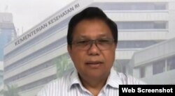 Juru bicara Kementerian Kesehatan (Kemenkes) Mohammad Syahril. (Tangkapan layar: Anugrah Andriansyah)