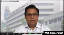 Juru bicara Kementerian Kesehatan (Kemenkes) Mohammad Syahril. (Tangkapan layar: Anugrah Andriansyah)