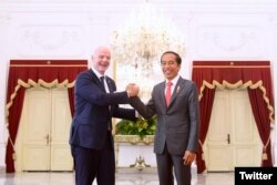Presiden Joko Widodo bertemu Presiden FIFA, Gianni Infantino di Istana Negara, Jakarta, 18 Oktober 2022. (Facebook/@Jokowi)