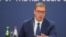 ARHIVA - Predsednik Srbije Aleksandar Vučić na konferenciji za novinare 21. avgusta 2022 (Foto: RFE/RL/Vesna Anđić)
