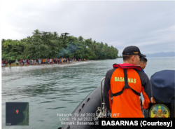 Proses pencarian KM Cahaya Arafah yang hilang. (Foto: Courtesy/Basarnas)
