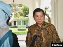 Kepala Bappenas Suharso Monoarfa mengatakan Bank Dunia menyarankan Indonesia untuk memperbaiki fundamental ekspor Indonesia sebagai sumber pertumbuhan ekonomi penting lainnya. (Biro Setpres)